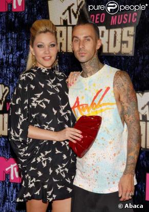 Travis Barker et  Shanna Moakler assistent aux MTV Video Music Awards 2007 en septembre 2007 