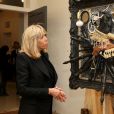 La Première Dame Brigitte Macron (Trogneux) - La Première Dame française visite l'association artistique "Halcyon Arts Lab" à Washington, Etats-Unis, le 25 avril 2018. © Dominique Jacovides/Bestimage