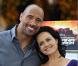 La belle Carla Gugino et Dwayne Johnson, lors de la conférence de presse de "La Montagne Ensorcelée", le 2 avril 2009 au Villamagna Hotel, à Madrid !