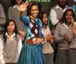 Michele Obama visite l'école Elizabeth Garrett Anderson. 02/04/09        <spa