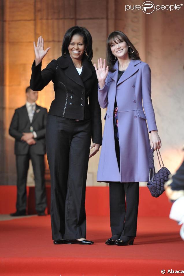 Michelle Obama et Carla Bruni-Sarkozy, après la visite de la Cathédrale Notre-Dame de Strasbourg... Seraient-elles devenues amies ?!!