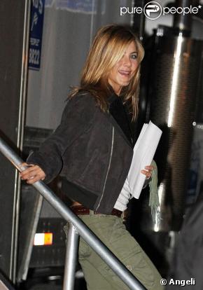 Jennifer Aniston sur le tournage de The Baster à New York le 8 avril 2009