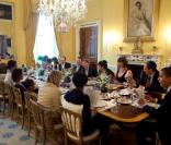 Le dîner organisé pour la Pâque juive par le président Barack Obama le 9 avril 2009 à la Maison Blanche