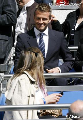 David Beckham à Madrid, c'est l'éclate, surtout avec les jolies blondes... 
