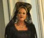 Melanie Griffith assiste en costume traditionnel à la fête de Pâques, à Malaga en Espagne, le 9 avril 2009 
