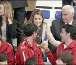 Letizia d'Espagne assiste à la finale de la coupe d'Espagne, à Huelva. 16/04/09