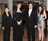Elizabeth Ann de Massy, Charlene Wittstock, le Prince Albert et Melanie de Massy à la soirée monégasque du Gala des Master Series du tennis