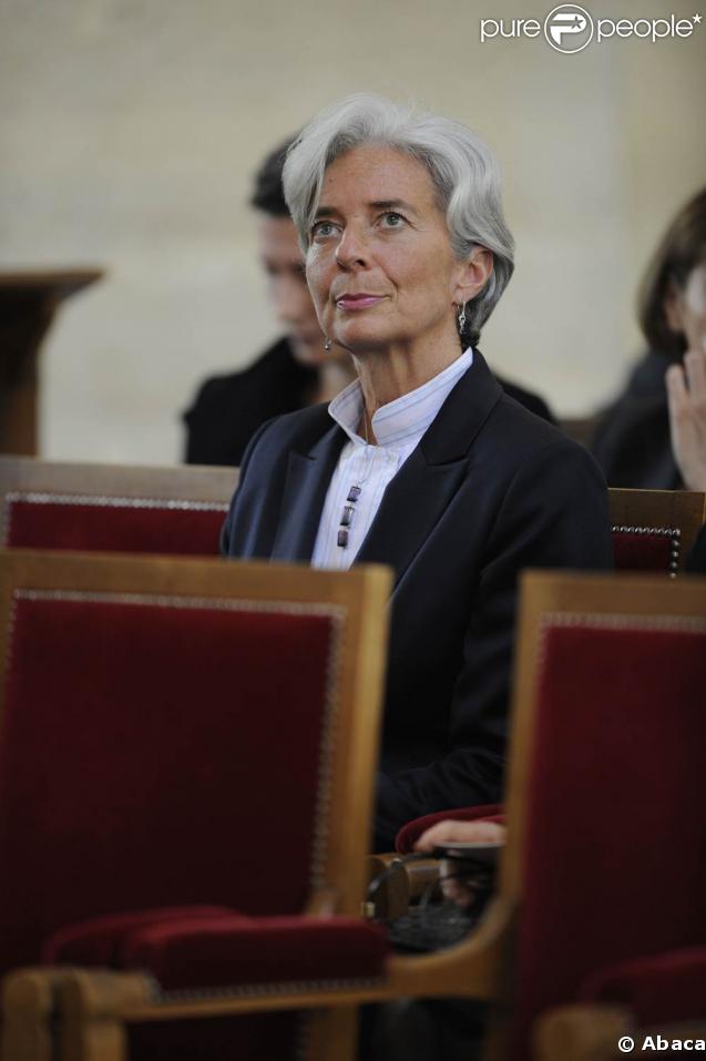 Obsèques de Maurice Druon aux Invalides, le 20 avril 2009. Christine Lagarde. 