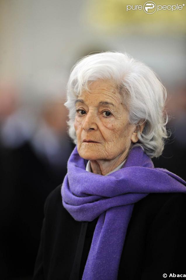 Obsèques de Maurice Druon aux Invalides, le 20 avril 2009. Madeleine Druon. 
