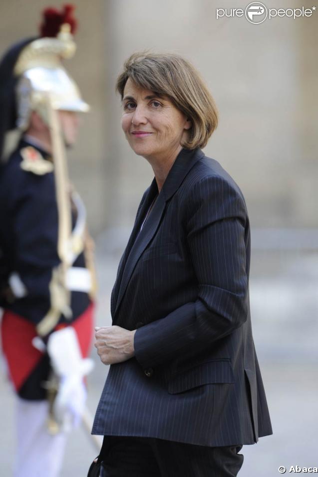 Obsèques de Maurice Druon aux Invalides, le 20 avril 2009. Christine Albanel. 