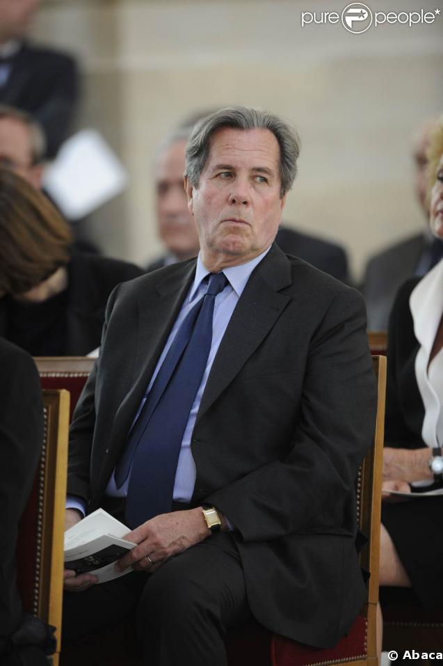 Obsèques de Maurice Druon aux Invalides, le 20 avril 2009. Jean-Louis Debré. 