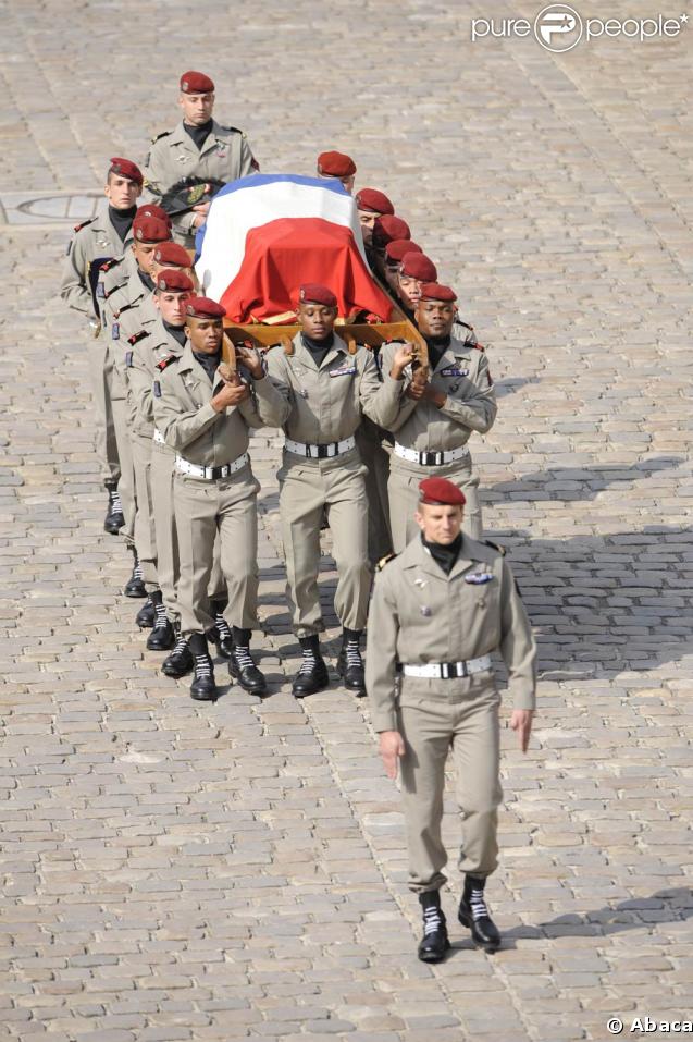 Obsèques de Maurice Druon aux Invalides, le 20 avril 2009.