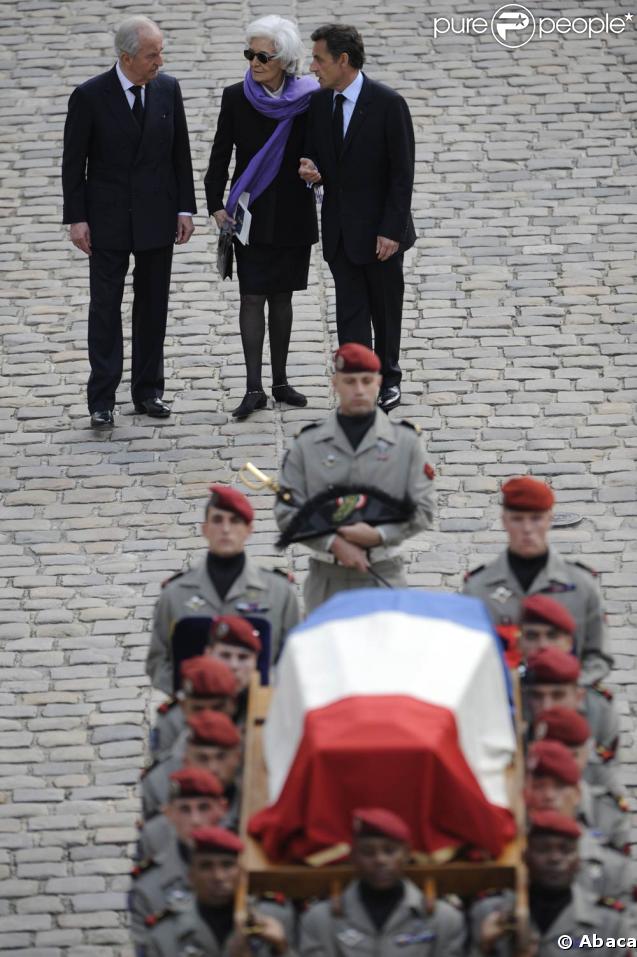 Obsèques de Maurice Druon aux Invalides, le 20 avril 2009.