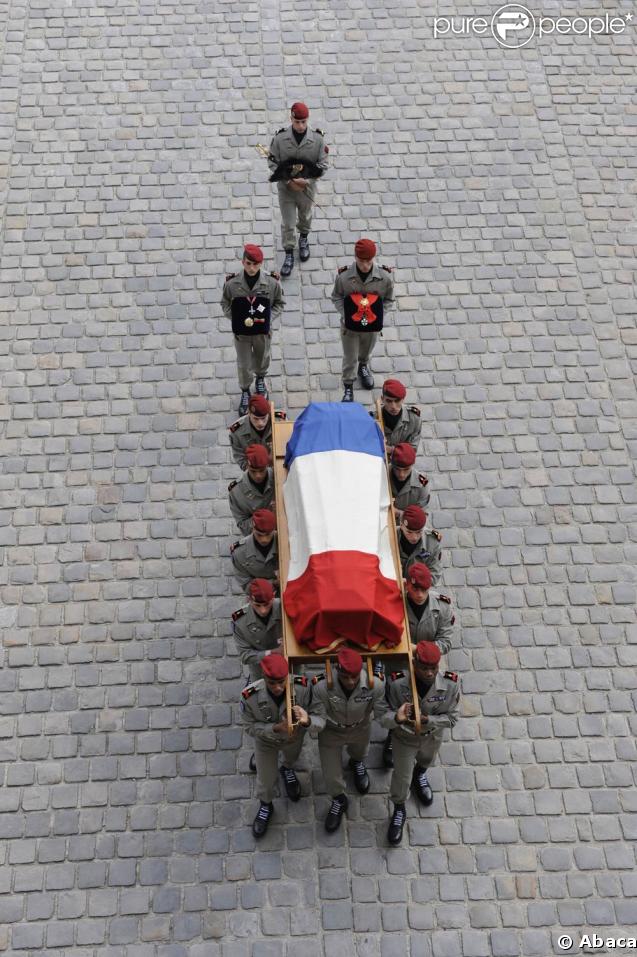 Obsèques de Maurice Druon aux Invalides, le 20 avril 2009.