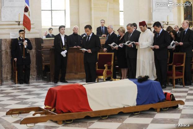 Obsèques de Maurice Druon aux Invalides, le 20 avril 2009.