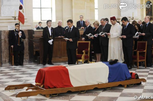 Obsèques de Maurice Druon aux Invalides, le 20 avril 2009.