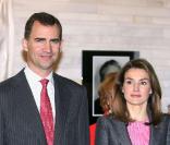 La princesse Letizia d'Espagne et le prince Felipe 