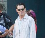 Johnny Depp sur le tournage de The Rum Diary le 16 avril 2009 à Porto Rico