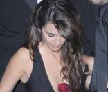 Javier Bardem et Penélope Cruz quittant la soirée du mariage du couple Salma Hayek et François-Henri Pinault qui s'est déroulée à l'Opéra de Venise La Fenice le 25 avril 2009 
