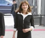 Carla Bruni assiste au discours de son époux Nicolas Sarkozy à Madrid. 28/04/09