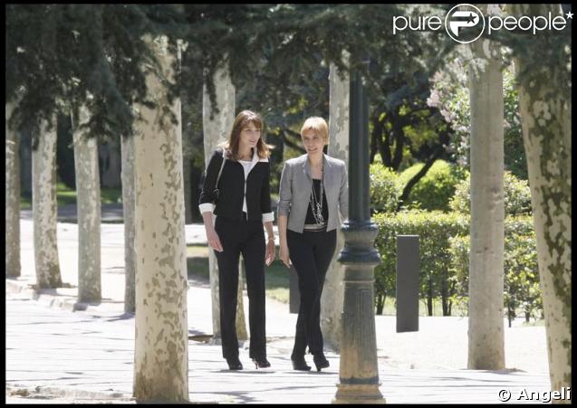 Carla Bruni et Sonsoles, à Madrid.