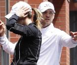 Justin Timberlake et Jessica Biel, lors d'un petit jogging, dans le quartier de TriBeCa, le 30 avril 2009 à New York !