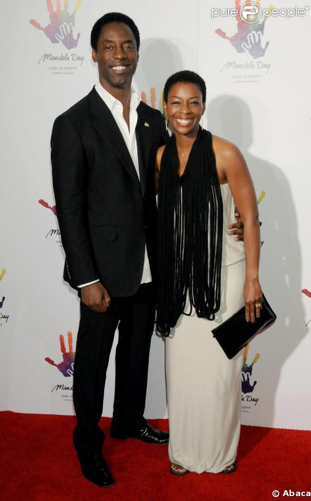 Isaiah et Jenisa Marie Washington lors de la soirée organisée au Beverly Hills Hotel, au profit de la Nelson Mandela Foundation, le 14 mai 2009