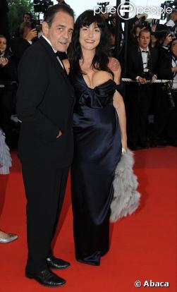 Lio et son compagnon Jean-François Lepetit pour la montée des marches du Festival de Cannes le 18 mai 2009