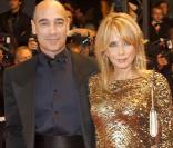 Jean-Marc Barr et Rosanna Arquette arrivent pour la projection d' Antichrist  au palais des festivals de Cannes