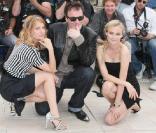 Mélanie Laurent, Quentin Tarantino et Diane Kruger lors du photocall du film  Inglourious Basterds .