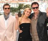 Brad Pitt, Diane Kruger et Quentin Tarantino lors du photocall du film  Inglourious Basterds .