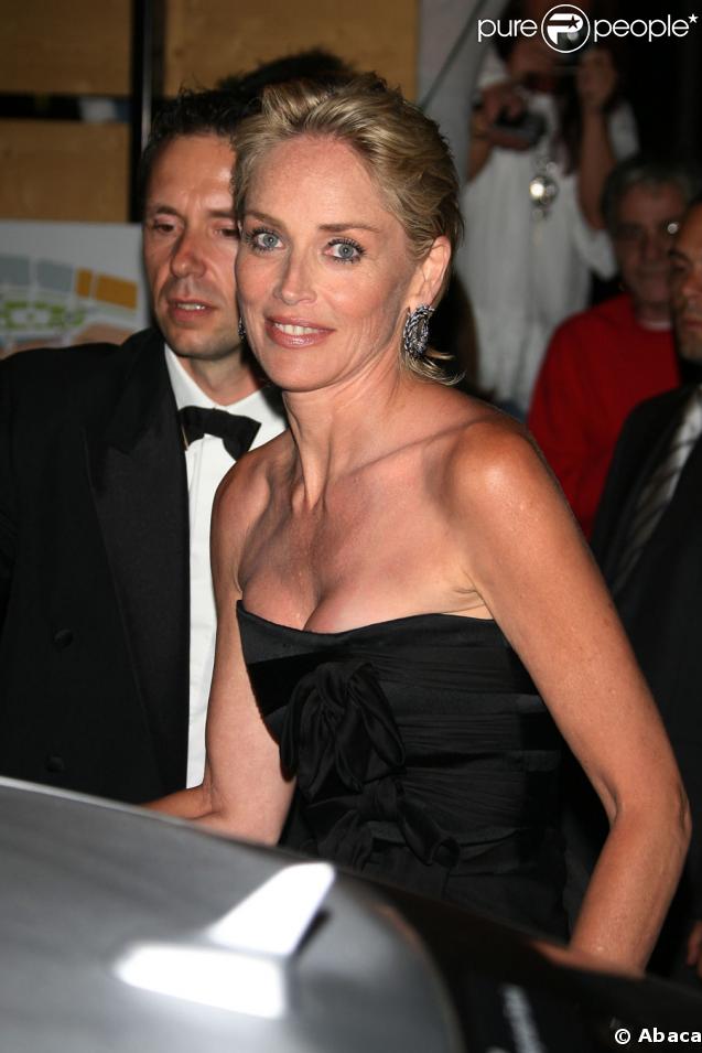Sharon Stone à l'occasion de la soirée Figaro Madame au Pavillon Canal+, le 20 mai 2009 lors du 62e Festival de Cannes