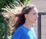 Natalie Portman sur le tournage du film Hesher à Los Angeles le 21 mai 2009