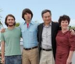 Emile Hirsch, Demetri Martin, Ang Lee et Imelda Staunton lors du 62e Festival de Cannes