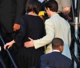 Tom Cruise et Katie Holmes, accompagnés de Connor, quittent le concert du Memorial Day. 24/05/09