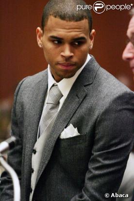 Chris Brown en mars 2009 devant le tribunal pour l'affaire Rihanna 