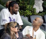 Tony Parker et Ronny Turiaf à Roland-Garros, le 28 mai 2009