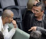 Tony Parker et Richard Virenque à Roland-Garros, le 28 mai 2009