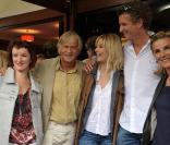 Laurence Ferrari, Flavie Flament, Dave, Denis Brogniart et Anne Roumanoff à Roland Garros, le 29 mai 2009