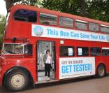Sadie Frost dans le bus Get Tested