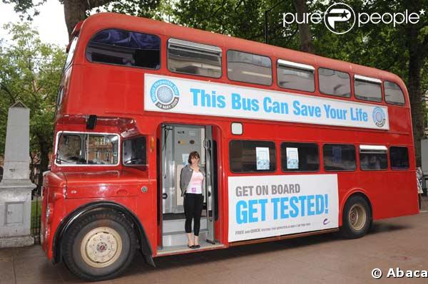 Sadie Frost dans le bus Get Tested