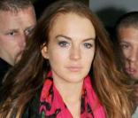 Lindsay Lohan à la sortie du Bungalow 8, à Londres, hier soir