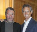 Jasmine Abdellatif, Philippe Starck, Alessandro Benetton et Tina Brown lors du cocktail Benetton de la Biennale de Venise le 4 juin 2009