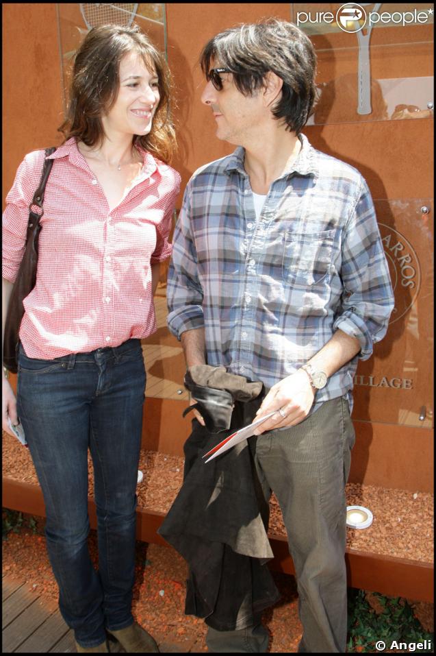 Charlotte Gainsbourg et Yvan Attal à Roland-Garros, le 5 juin 2009