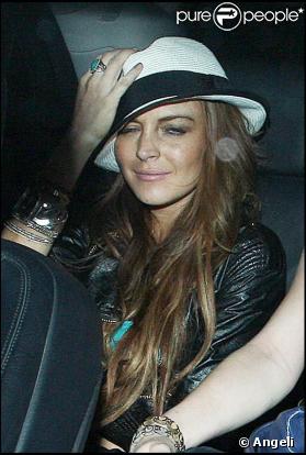 Lindsay Lohan à Londres, dans la nuit du 6 au 7 juin 2009