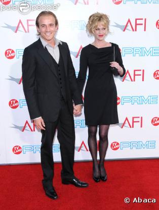 Jesse Johnson et sa belle-mère Melanie Griffith à la soirée AFI donnée en l'honneur de Michael Douglas