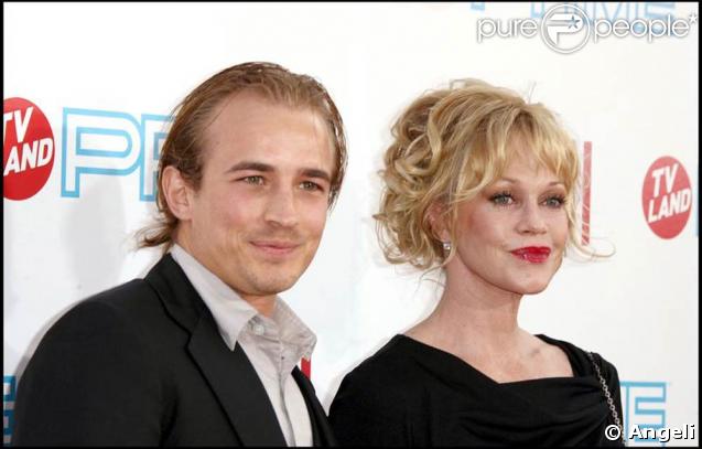 Melanie Griffith et son beau-fils Jesse Johnson 
