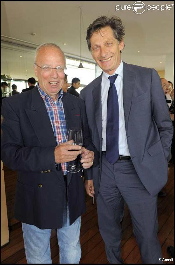 Thierry Roland et Nicolas de Tavernost au baptême du Cru Pomerol 