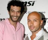 Ramzy et Eric, à l'occasion de la soirée de lancement du nouvel ordinateur portable de MSI, au VIP Room de Paris, le 16 juin 2009 !