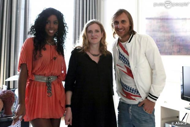 Kelly Rowland, Nathalie Kosciusko-Morizet et David Guetta, à l'occasion de la 28e édition de la fête de la musique, à l'Hôtel de Broglie, le 21 juin 2009 !
